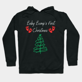 Baby Bumps First Christmas, Baby Announcement Design Hoodie